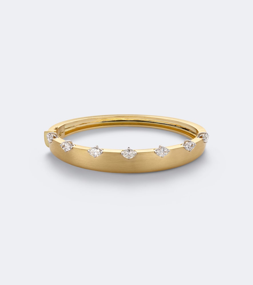 Nikos Koulis Me 18kt gold bangle with diamonds