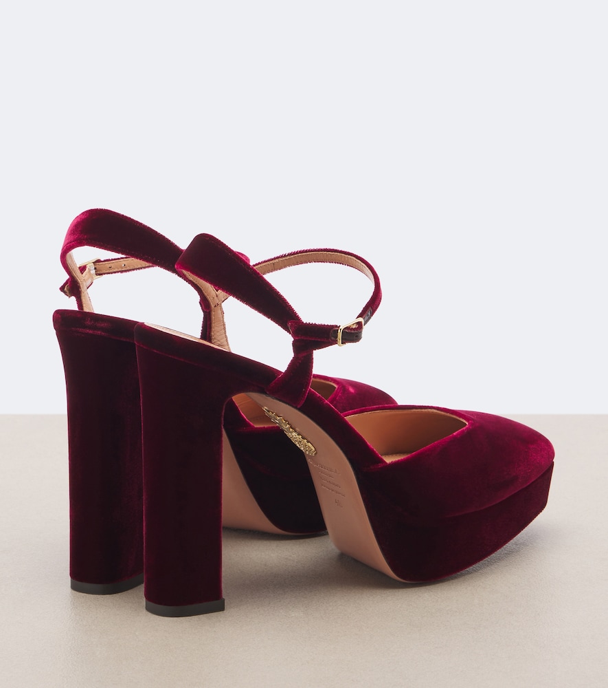 Amira Velvet Platform Pumps