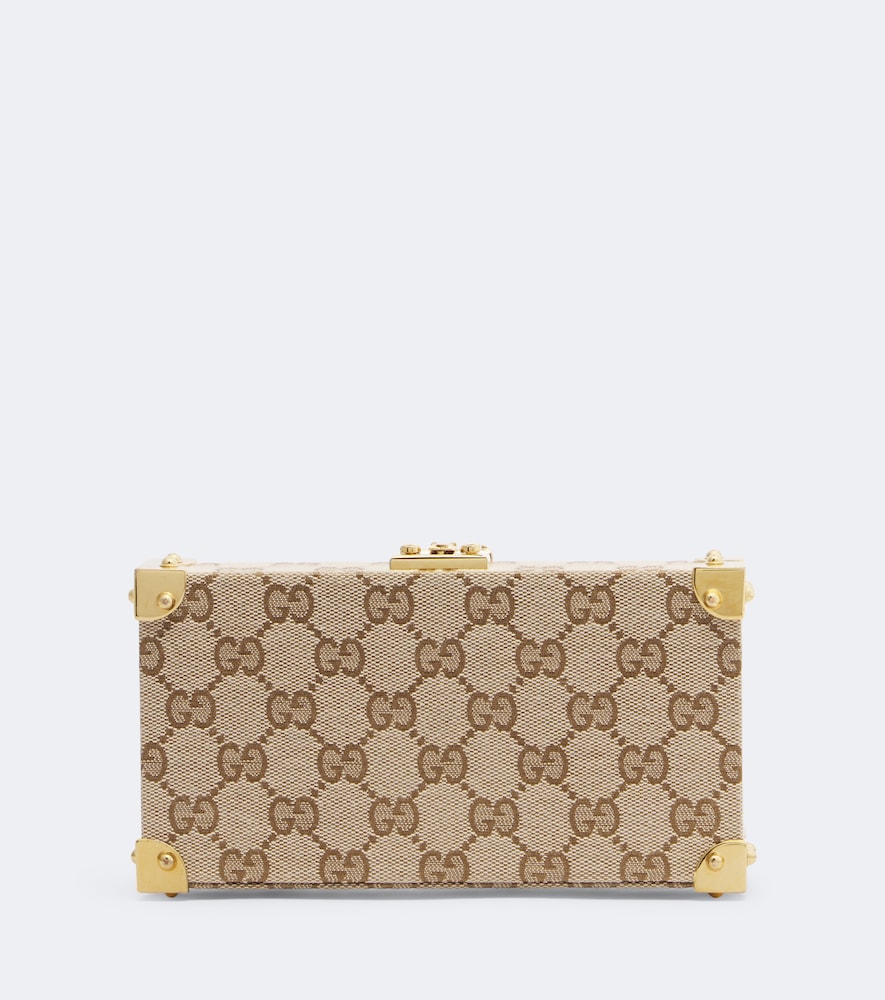 Gucci Evening Mini Gg Canvas Clutch In Beige