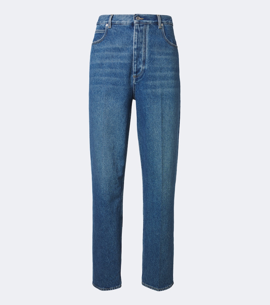 Mid-Rise Straight Jeans