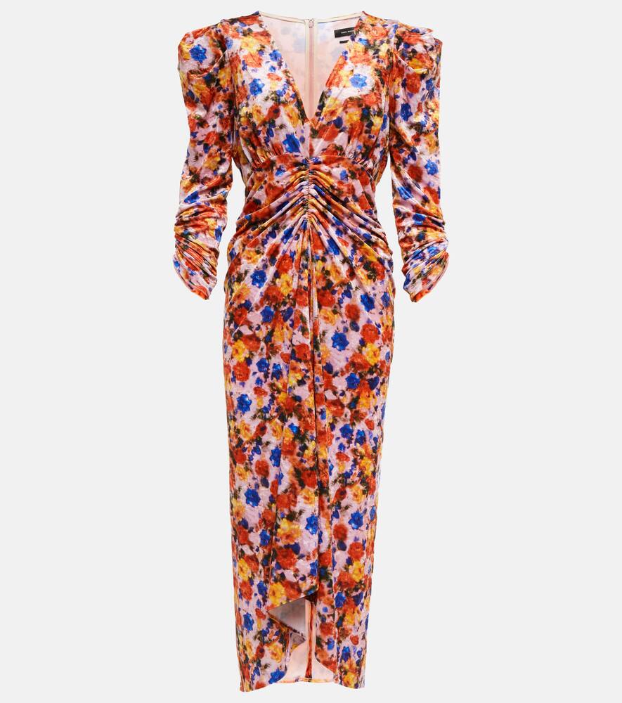 Isabel Marant Gilalbi floral velvet maxi dress