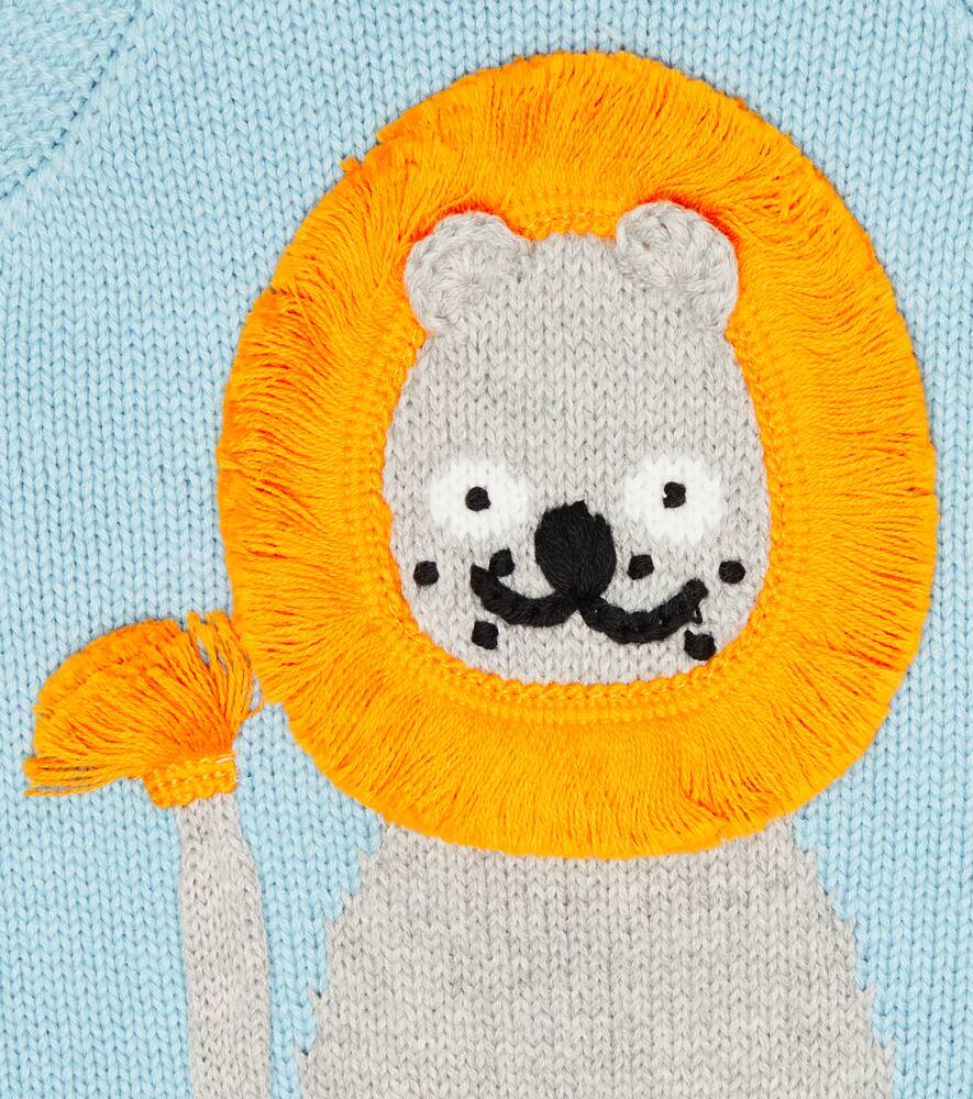 STELLA MCCARTNEY BABY INTARSIA COTTON-BLEND BODYSUIT