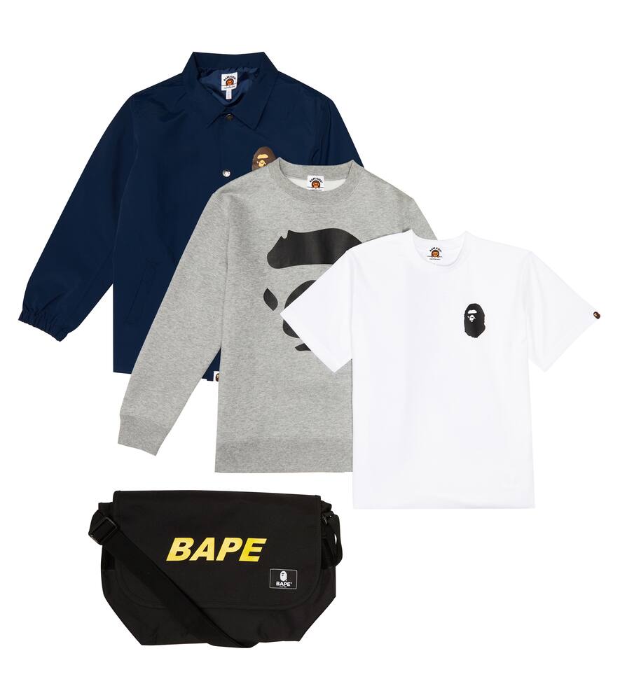 BAPE Kids Set t-shirt, sweat-shirt, veste et sac