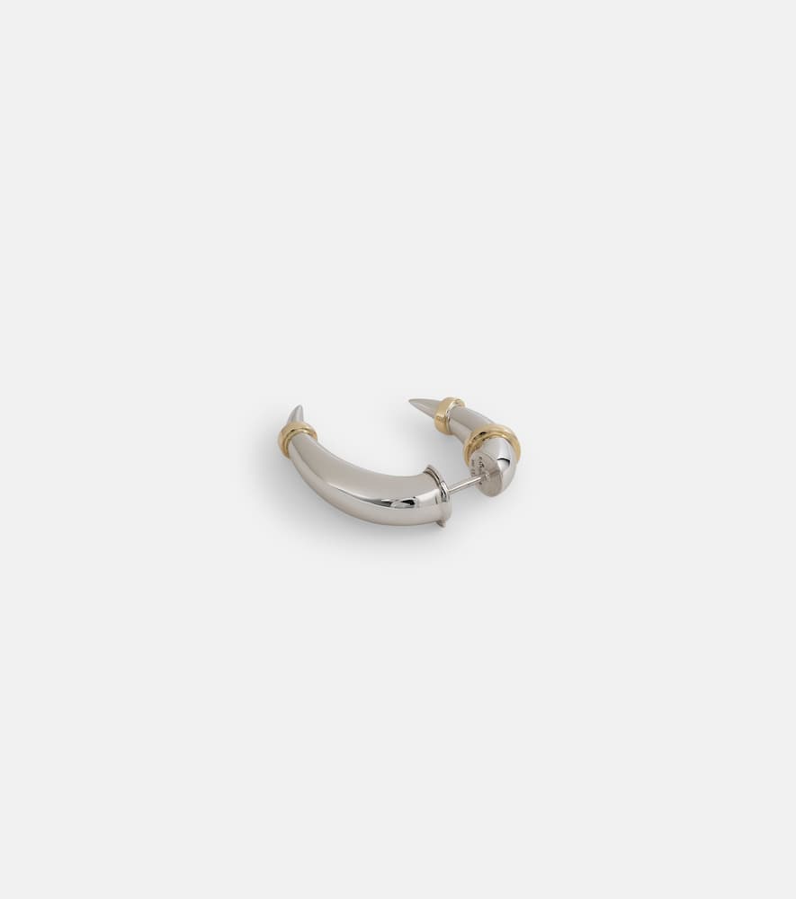 Rainbow K Horn 14kt White Gold Single Earring In Silver