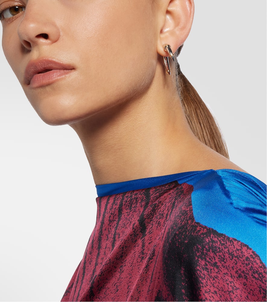 Rainbow K Horn 14kt White Gold Single Earring In Silver