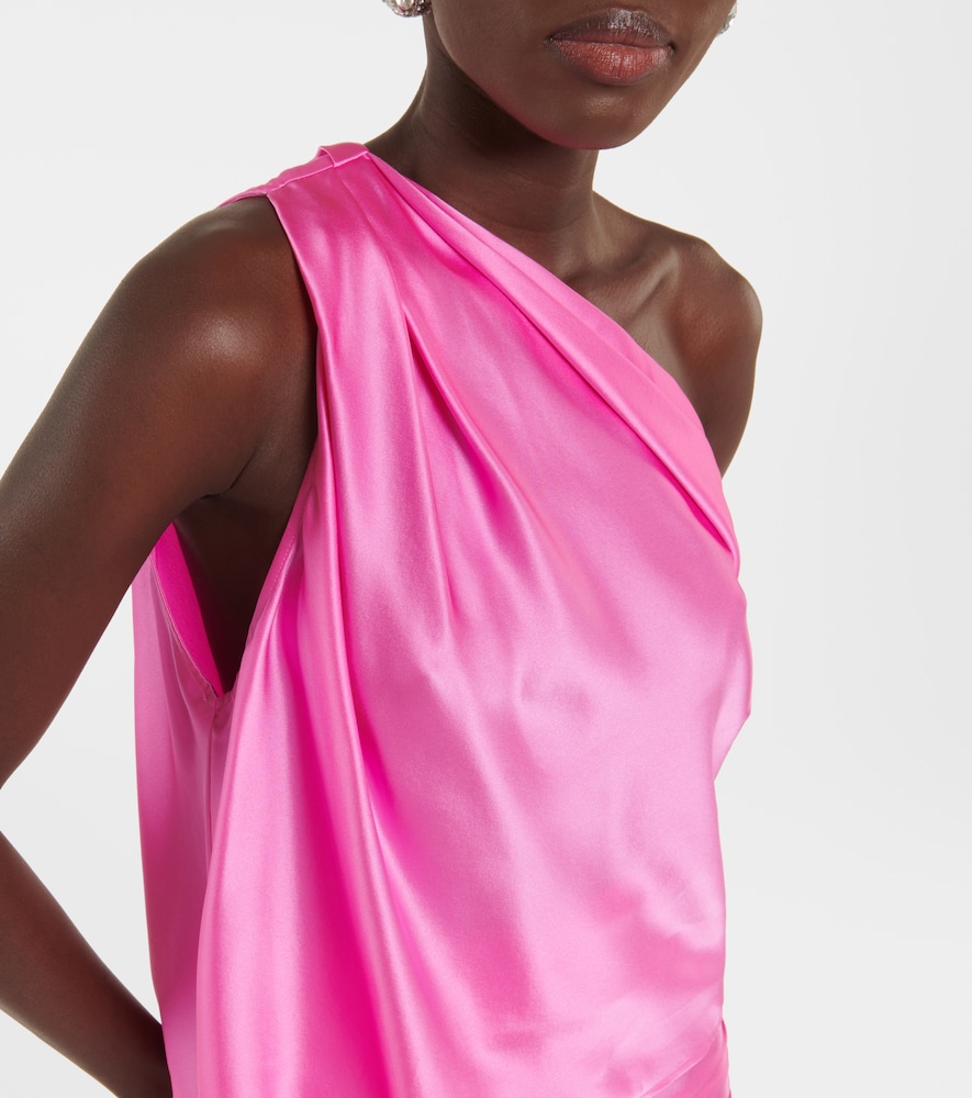  The Sei The Sei Draped Silk Satin Top 