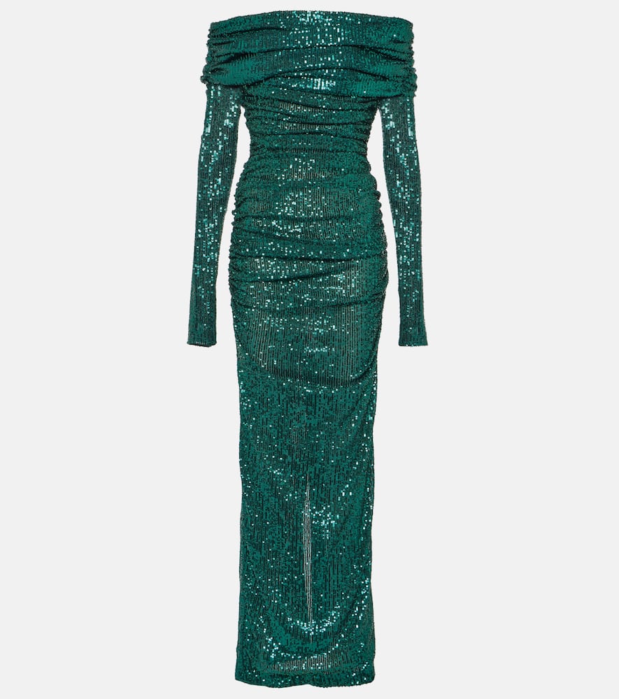 Dolce & Gabbana Off-shoulder sequined gown