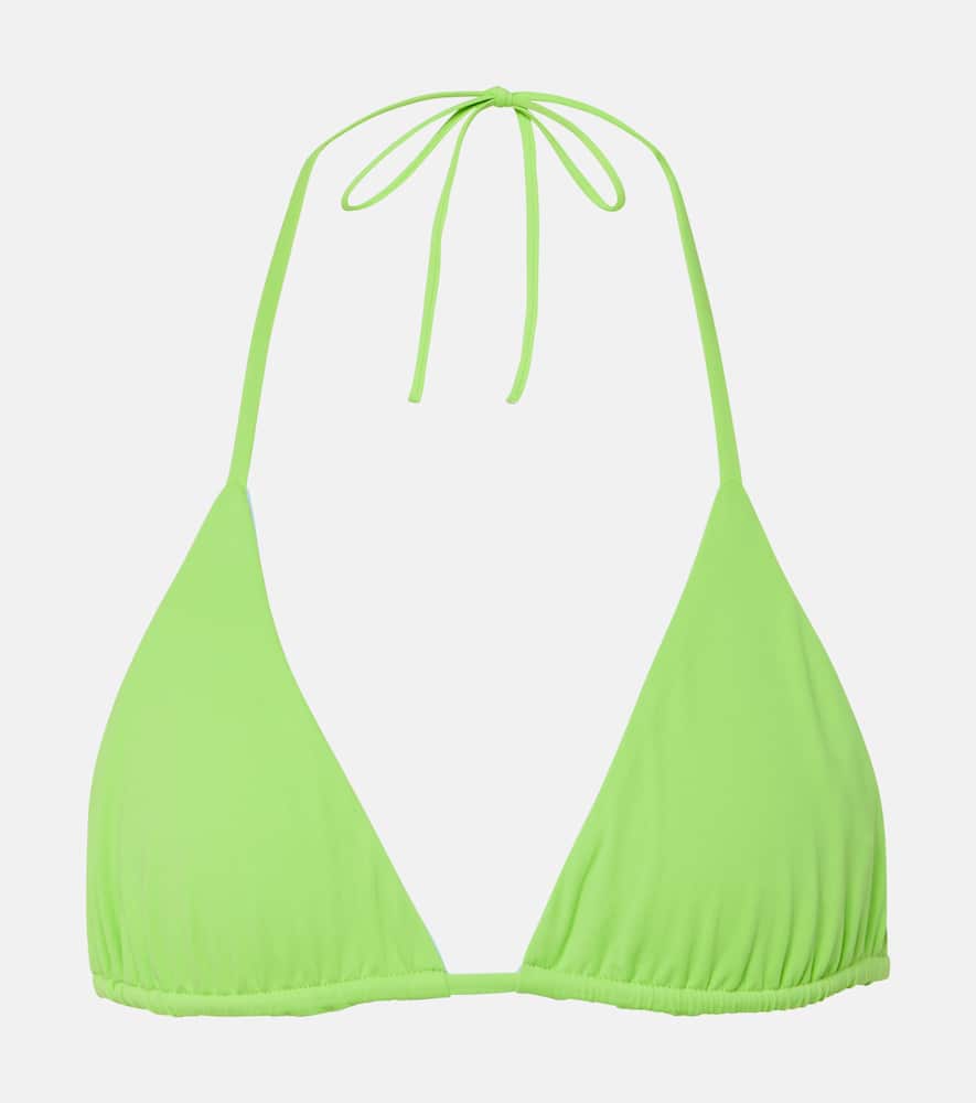 Melissa Odabash Tivoli Bikini Top In Lime/sky