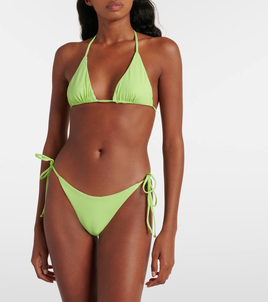 Melissa Odabash Tivoli Bikini Top In Lime/sky