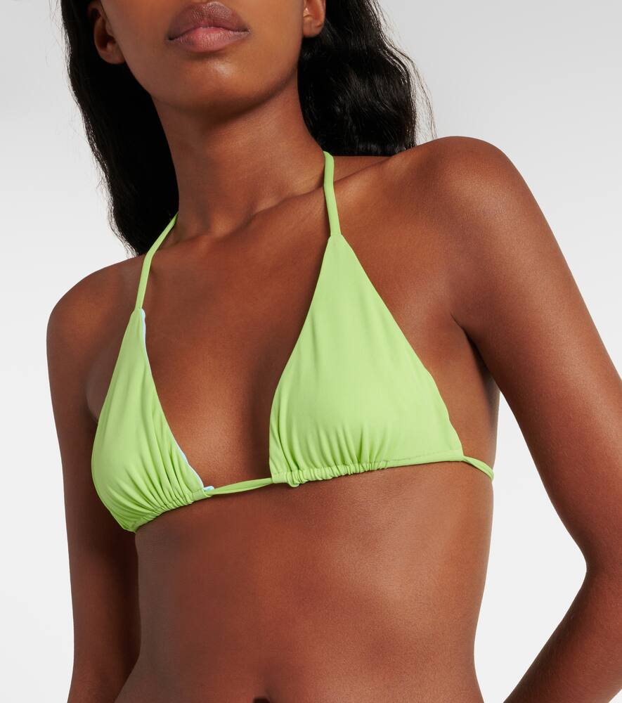 Melissa Odabash Tivoli Bikini Top In Lime/sky