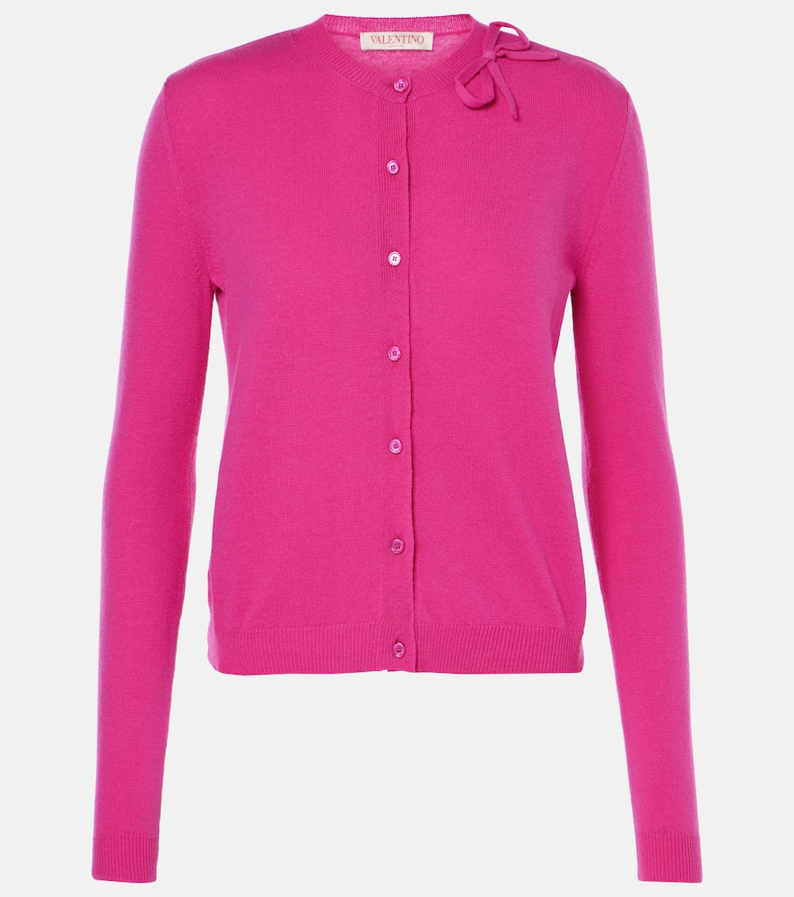 Valentino Wool Cardigan In Pink