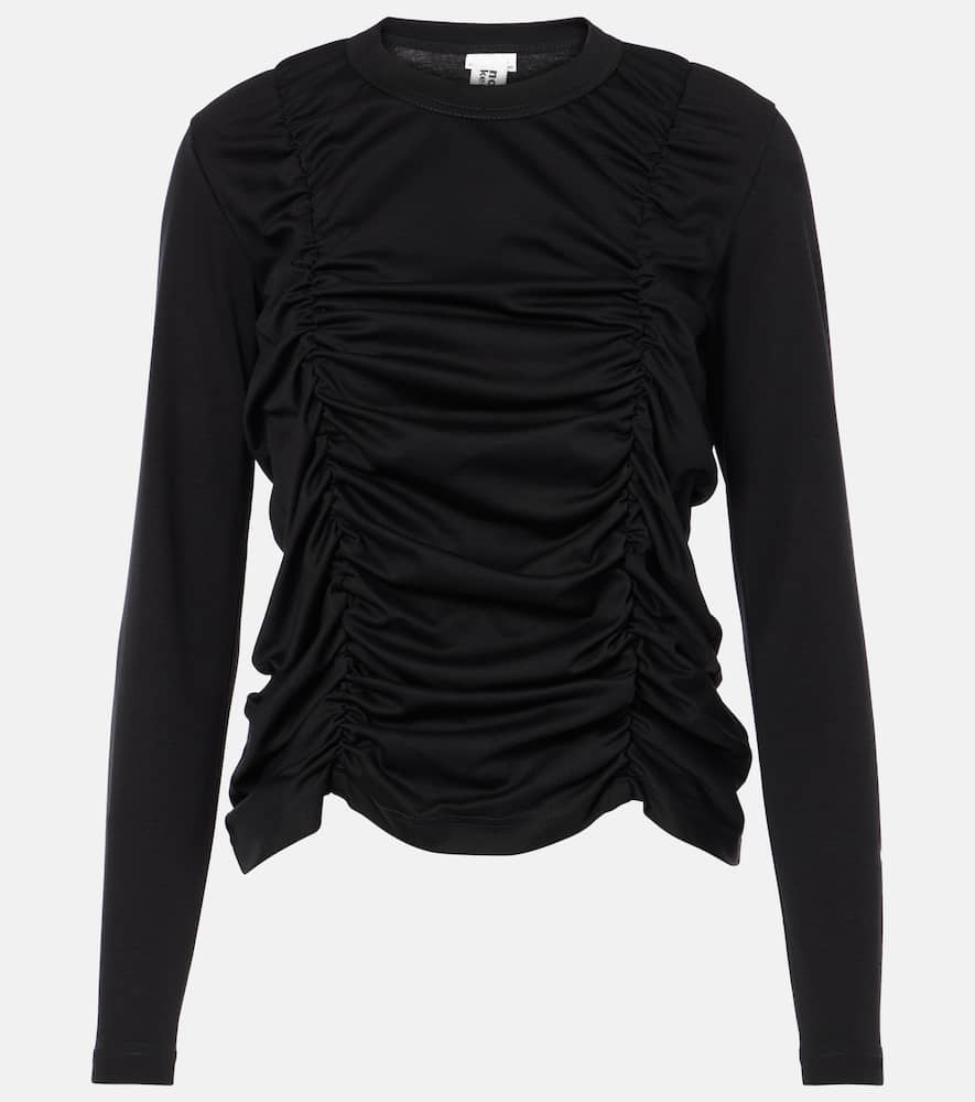 NOIR KEI NINOMIYA RUFFLED COTTON TOP 