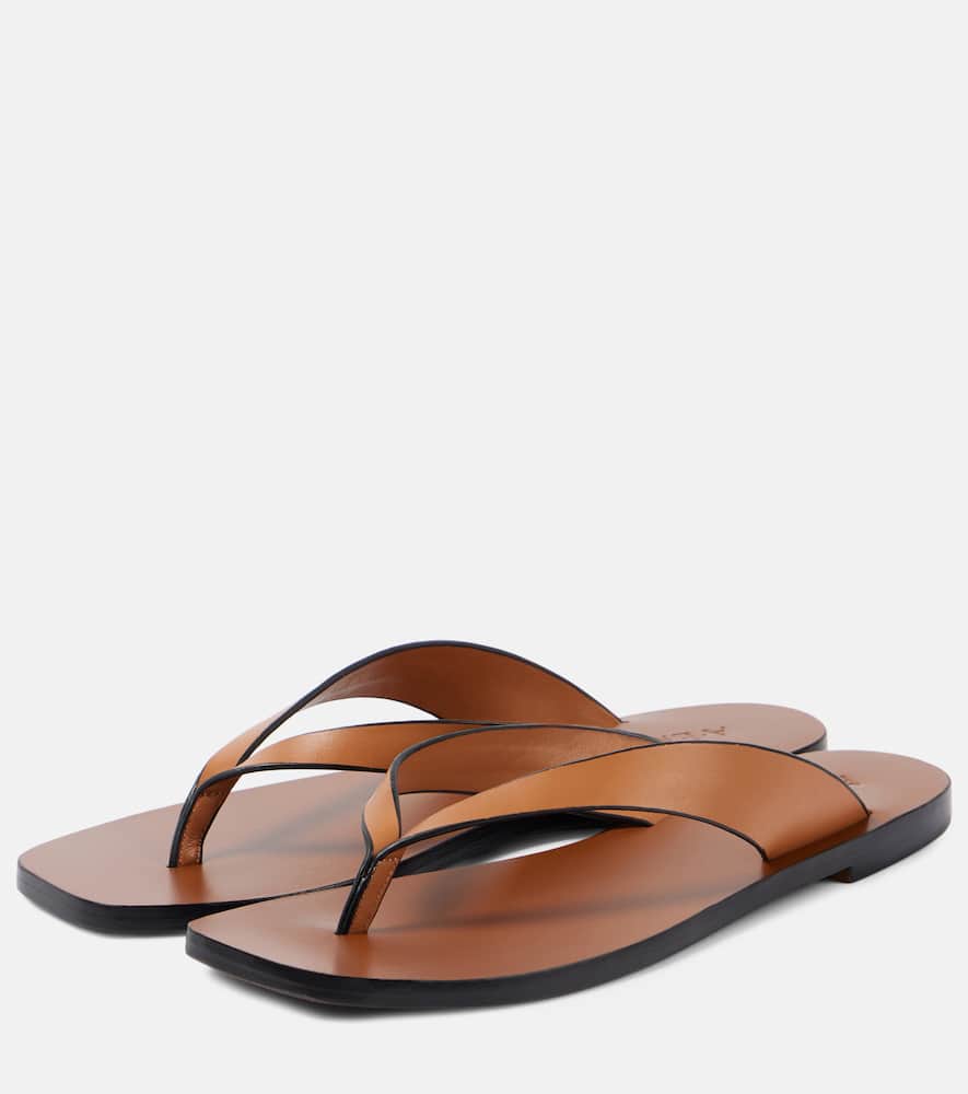 Shop A.emery A. Emery Kinto Leather Sandals In Braun