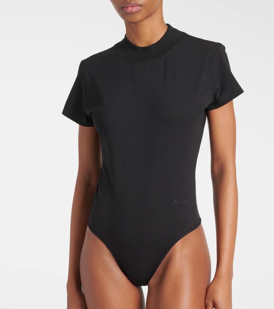 ALAÏA ALAÏA COTTON-BLEND BODYSUIT