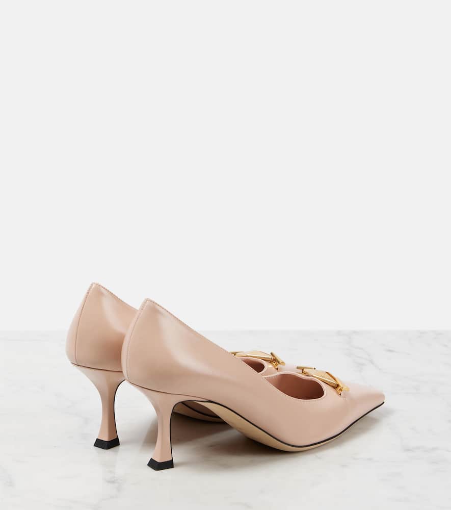Jimmy Choo Ryker 70 Embellished Leather Pumps In Pink