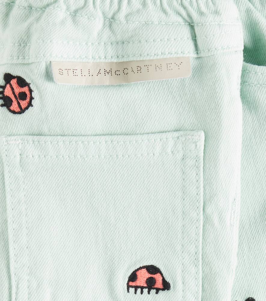 Stella Mccartney Baby Embroidered Jeans In Green