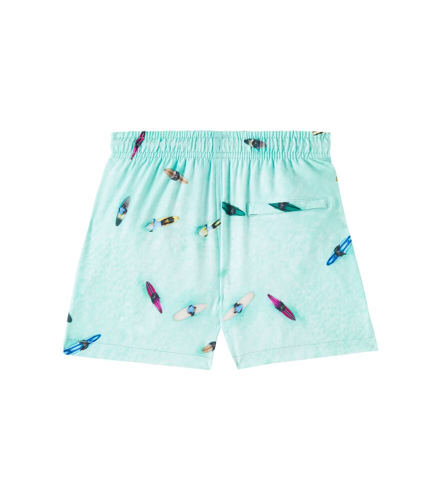 Molo Printed Swim Trunks In Blue