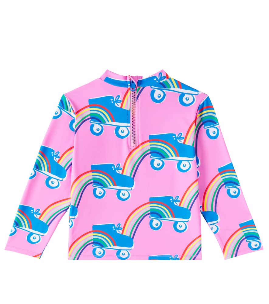Stella Mccartney Printed Rashguard Top In Pink