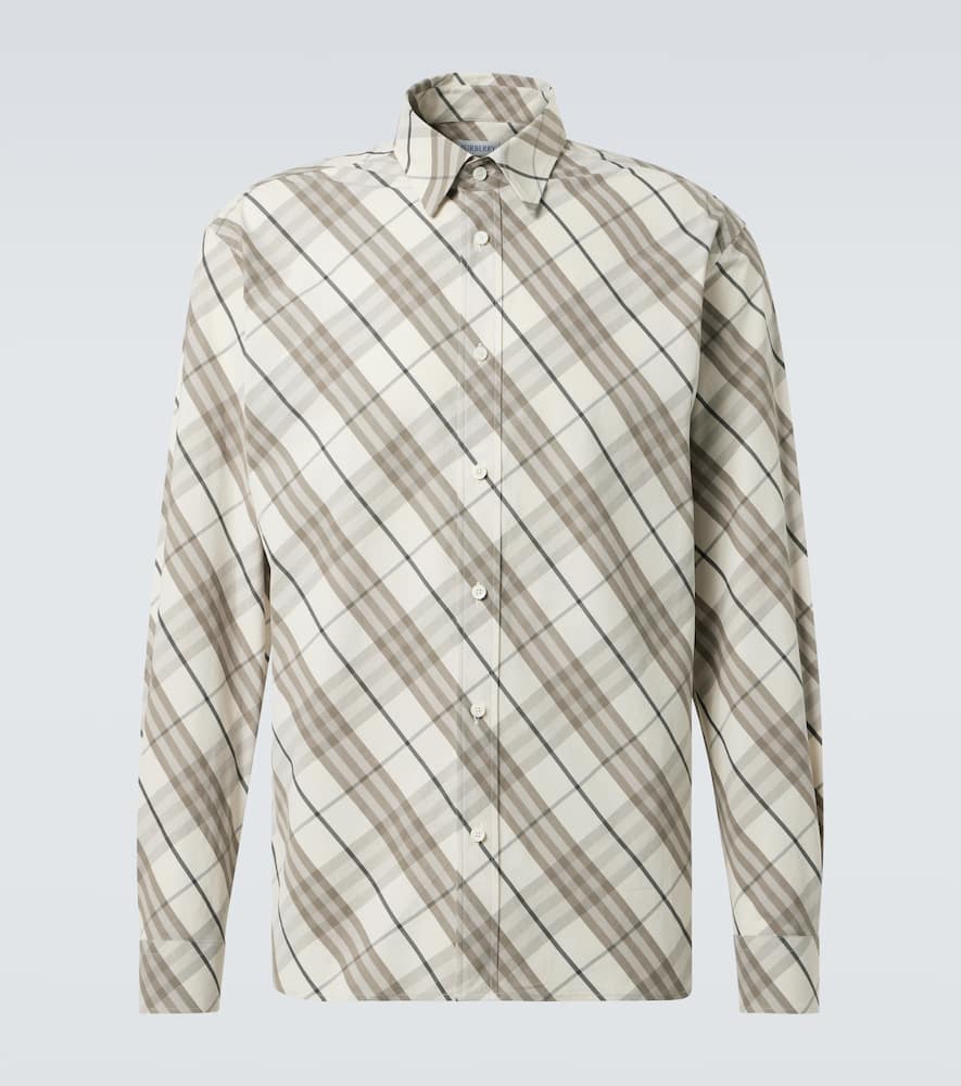 Burberry Check Cotton Overshirt In Cotton Ip Check