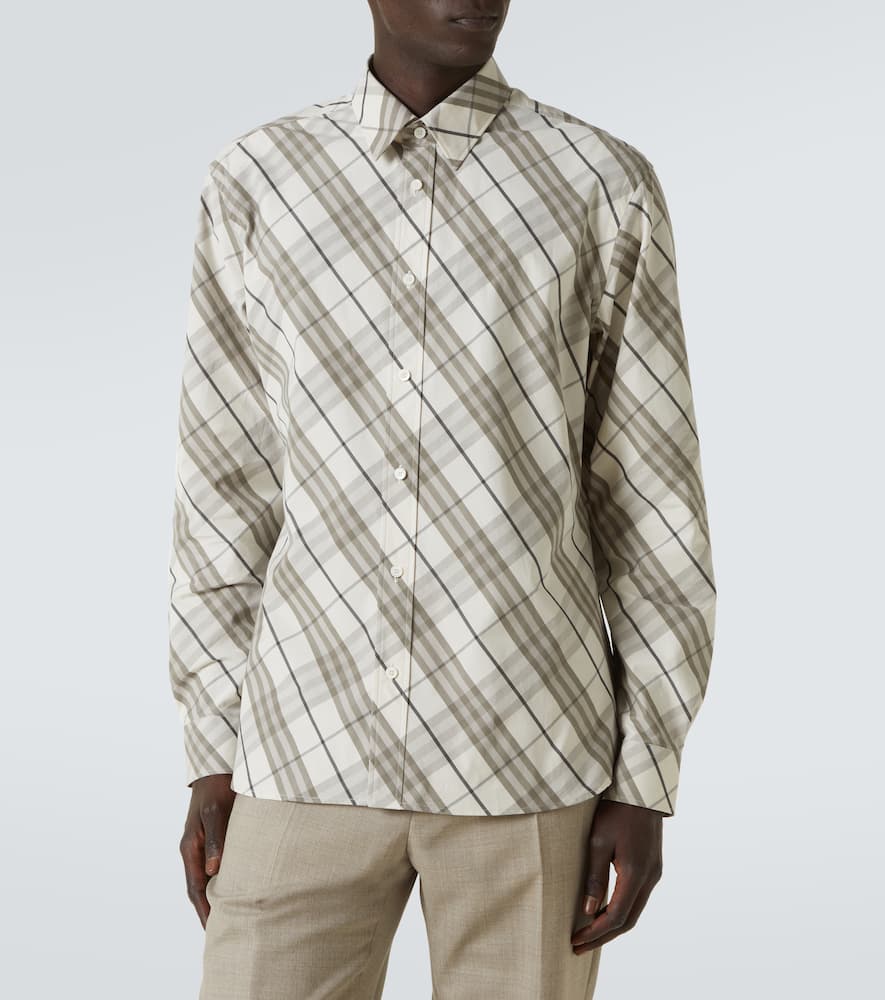 Burberry Check Cotton Overshirt In Cotton Ip Check