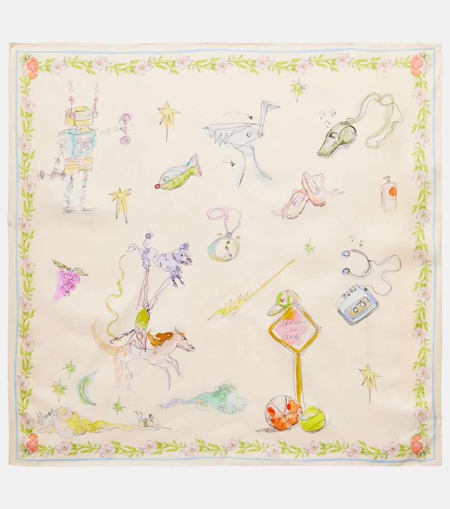 Alémais Court printed silk scarf