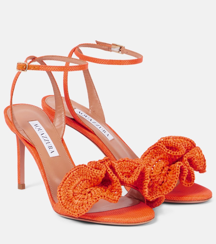 Aquazzura Sandales Noches Tropicales 85 en raphia