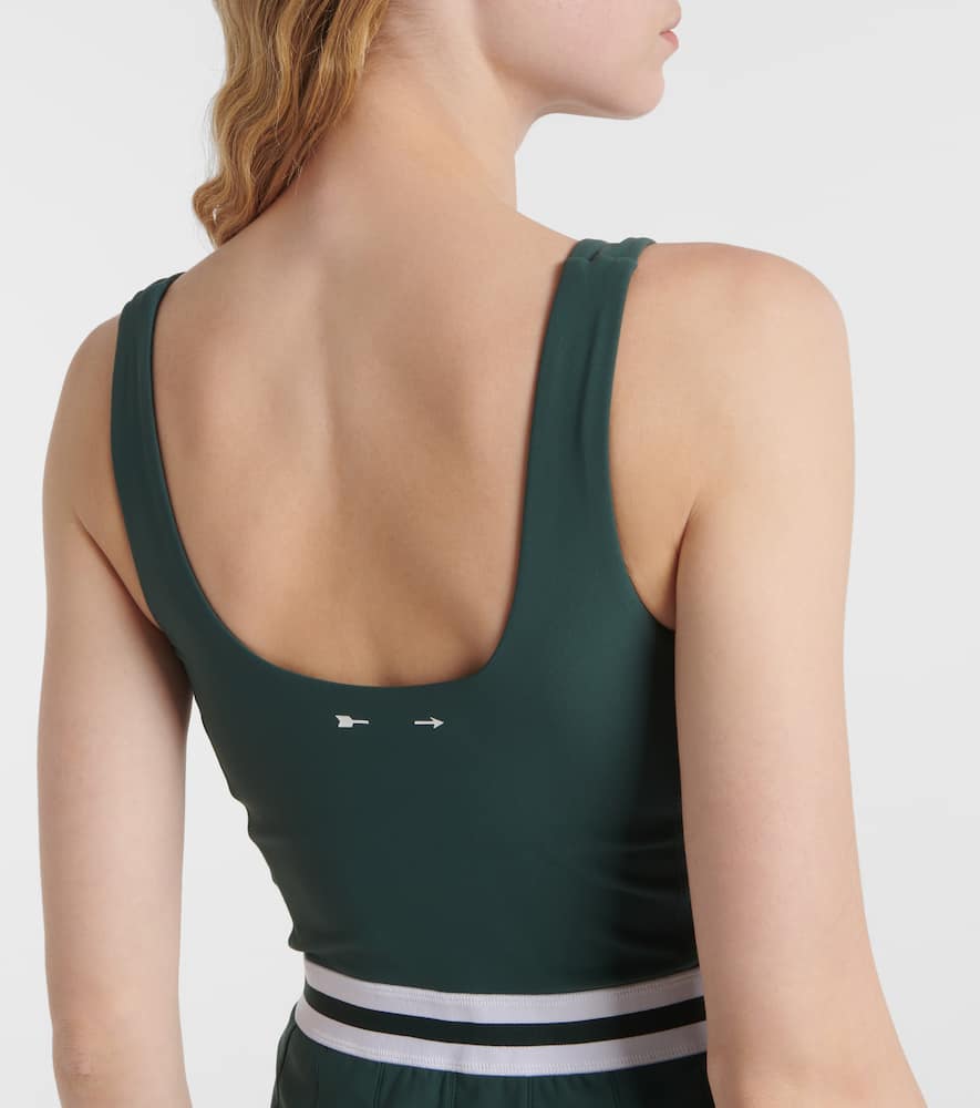 The Upside Peached Lucette Pleated Mini Dress In Green