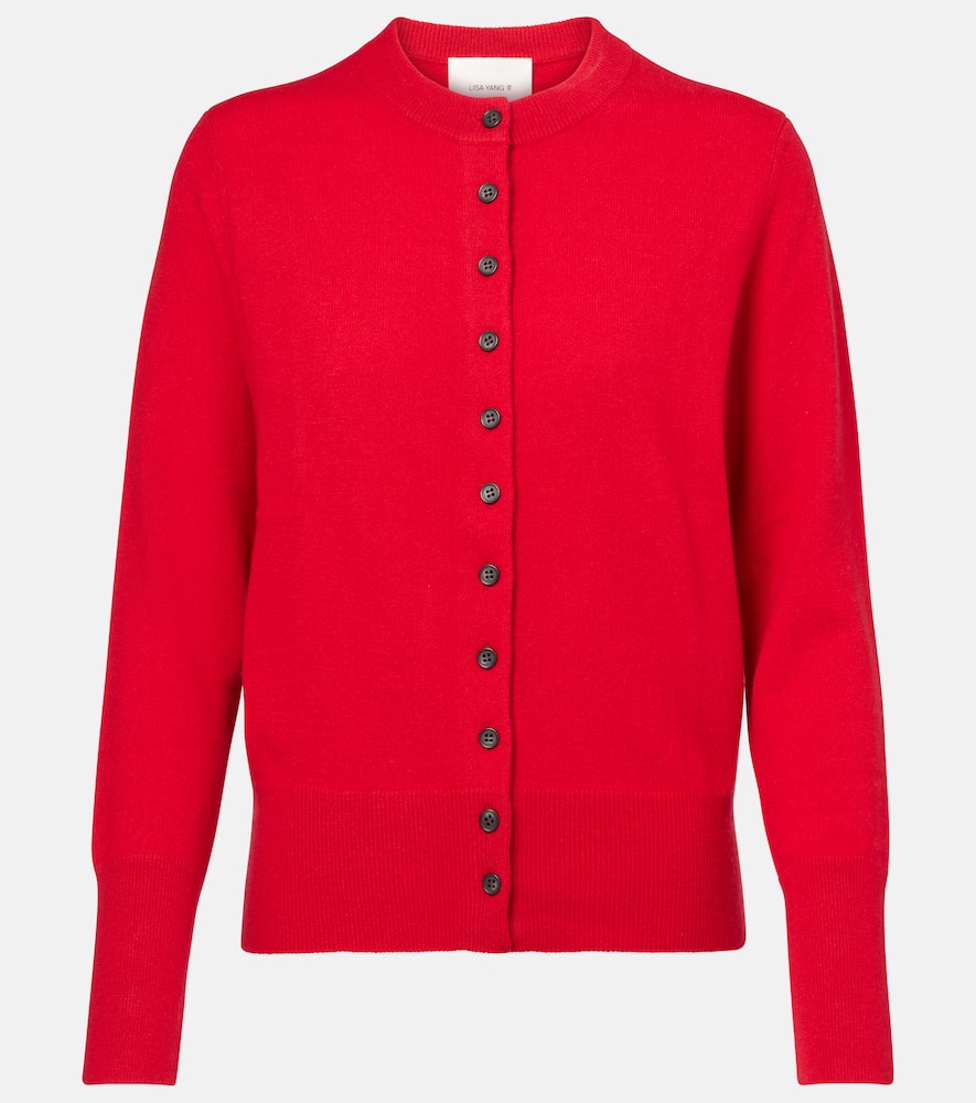 Lisa Yang Marion Button-front Cashmere Cardigan In Red
