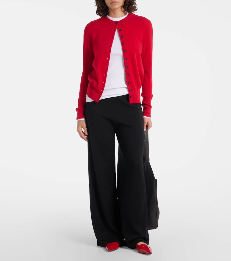 Lisa Yang Marion Button-front Cashmere Cardigan In Red