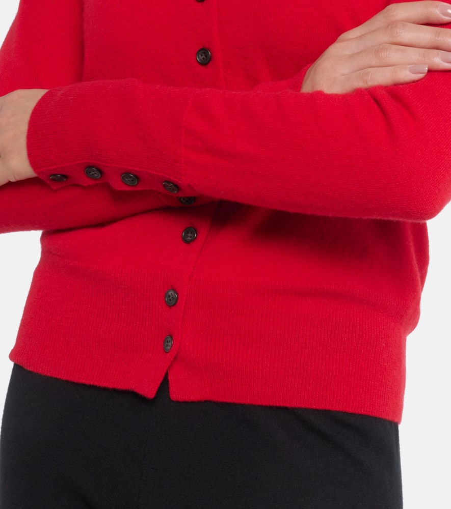Lisa Yang Marion Button-front Cashmere Cardigan In Red