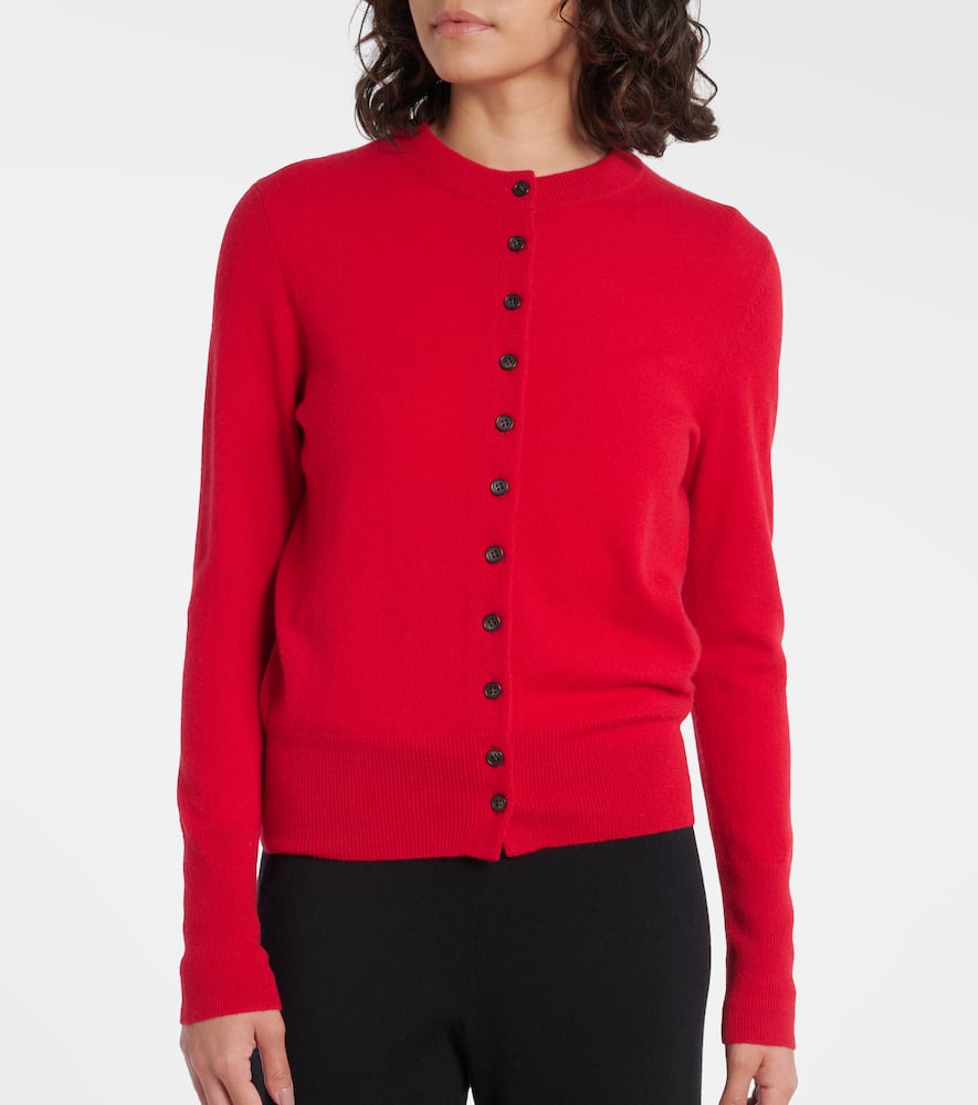 Lisa Yang Marion Button-front Cashmere Cardigan In Red