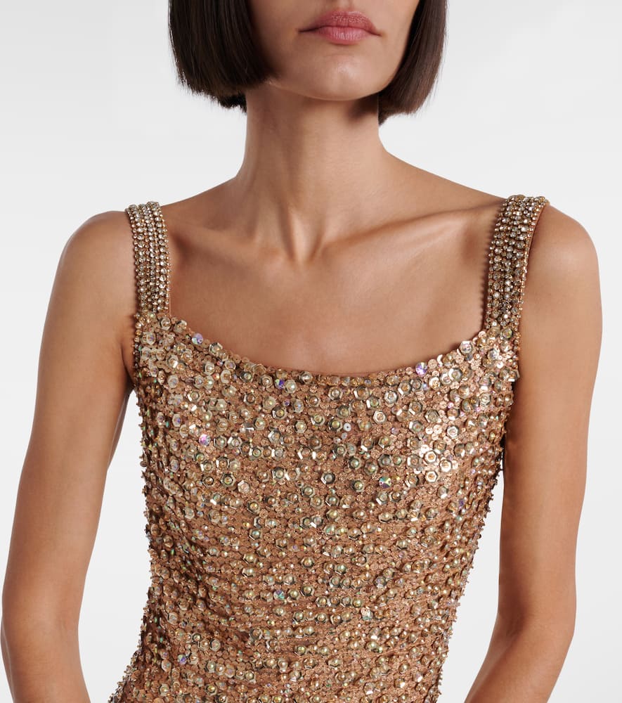 Jenny Packham Lotus Embellished Gown In Neutral