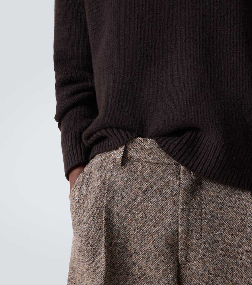 Dries Van Noten Wool And Cashmere Sweater In Brown