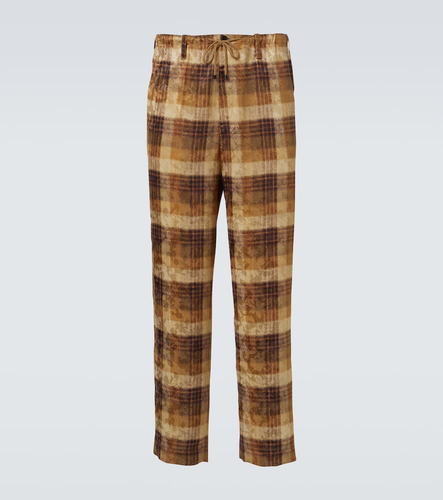 Dries Van Noten Gerade Hose Aus Jacquard In Nude