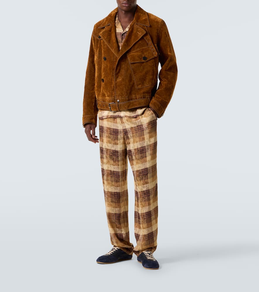 Dries Van Noten Gerade Hose Aus Jacquard In Nude