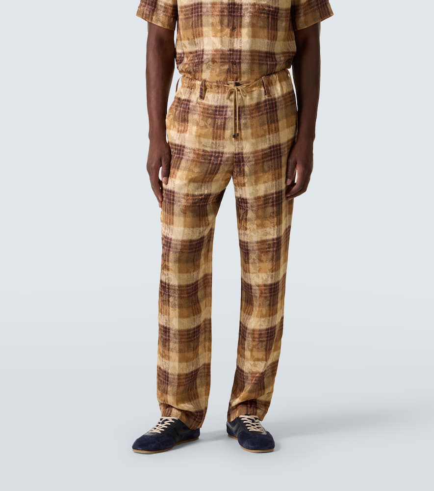Dries Van Noten Gerade Hose Aus Jacquard In Nude