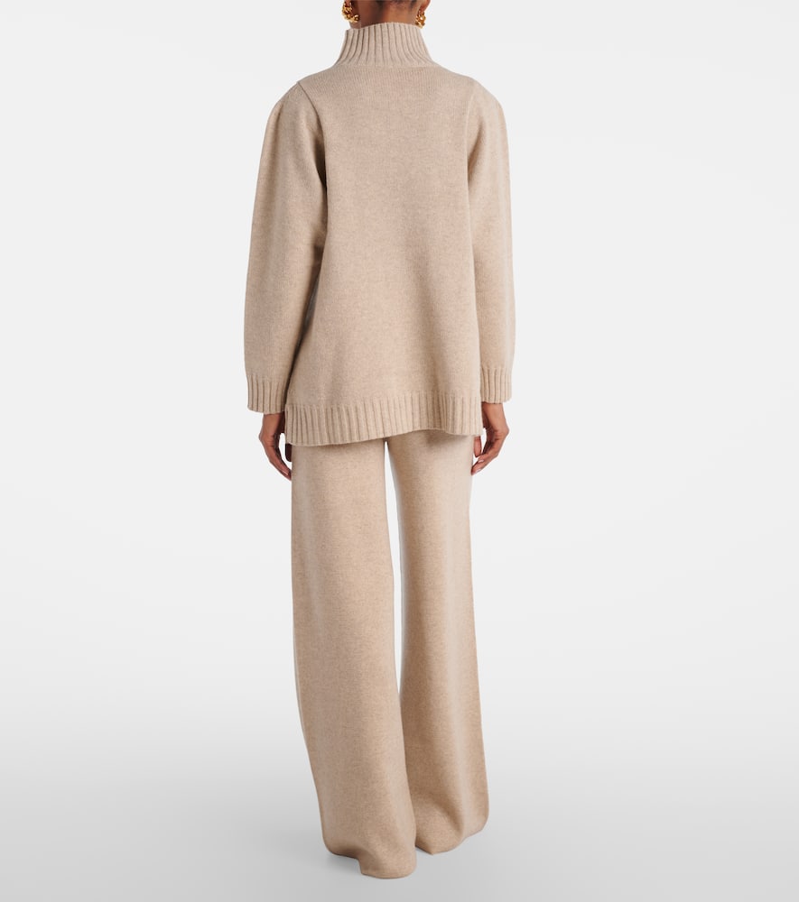 Max Mara Aceti Cashmere Turtleneck Sweater In White