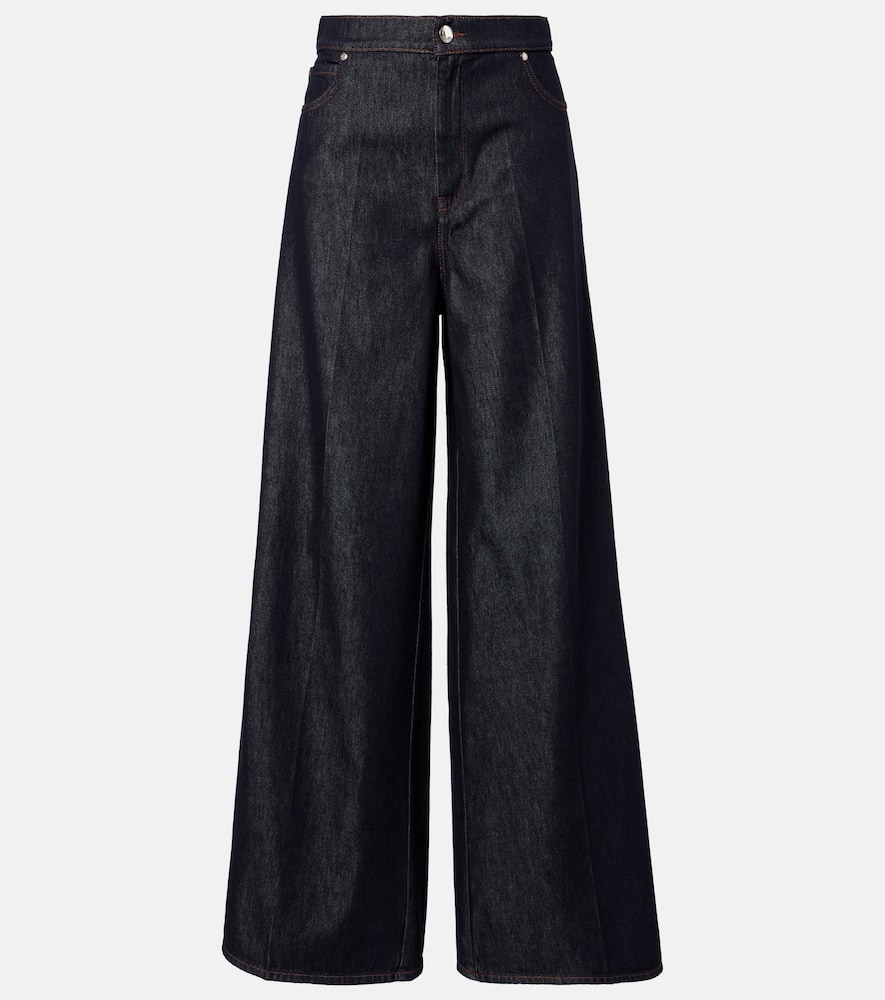 Max Mara Carmine High-rise Wide-leg Jeans In Blue
