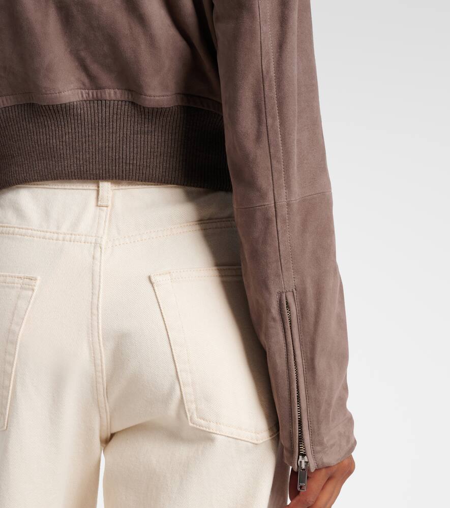 Tod's Bomber Jacket In Pashmy Suede In Brown