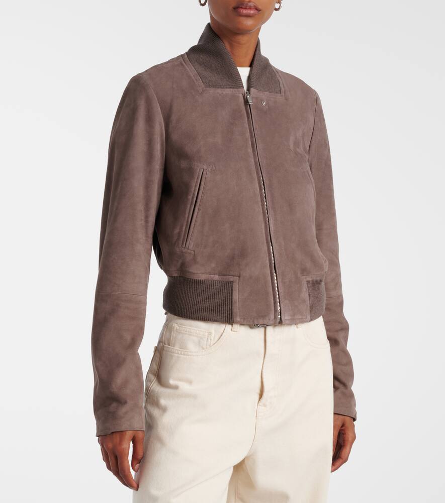 Tod's Bomber Jacket In Pashmy Suede In Brown