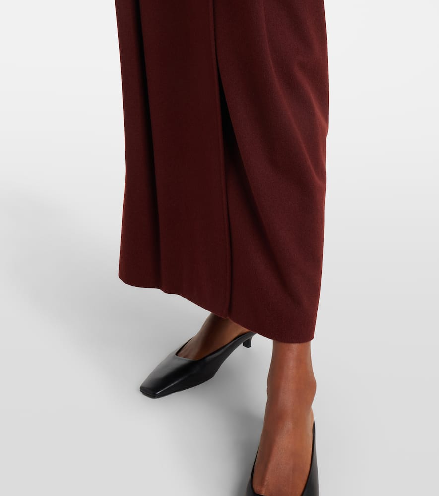 Max Mara Zattera Wool Pencil Skirt In Red