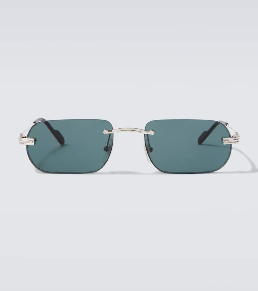 Cartier Rimless Sunglasses In Green