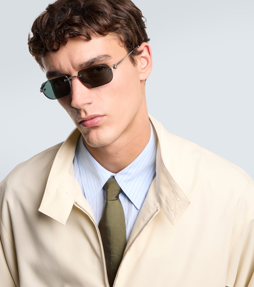 Cartier Rimless Sunglasses In Green