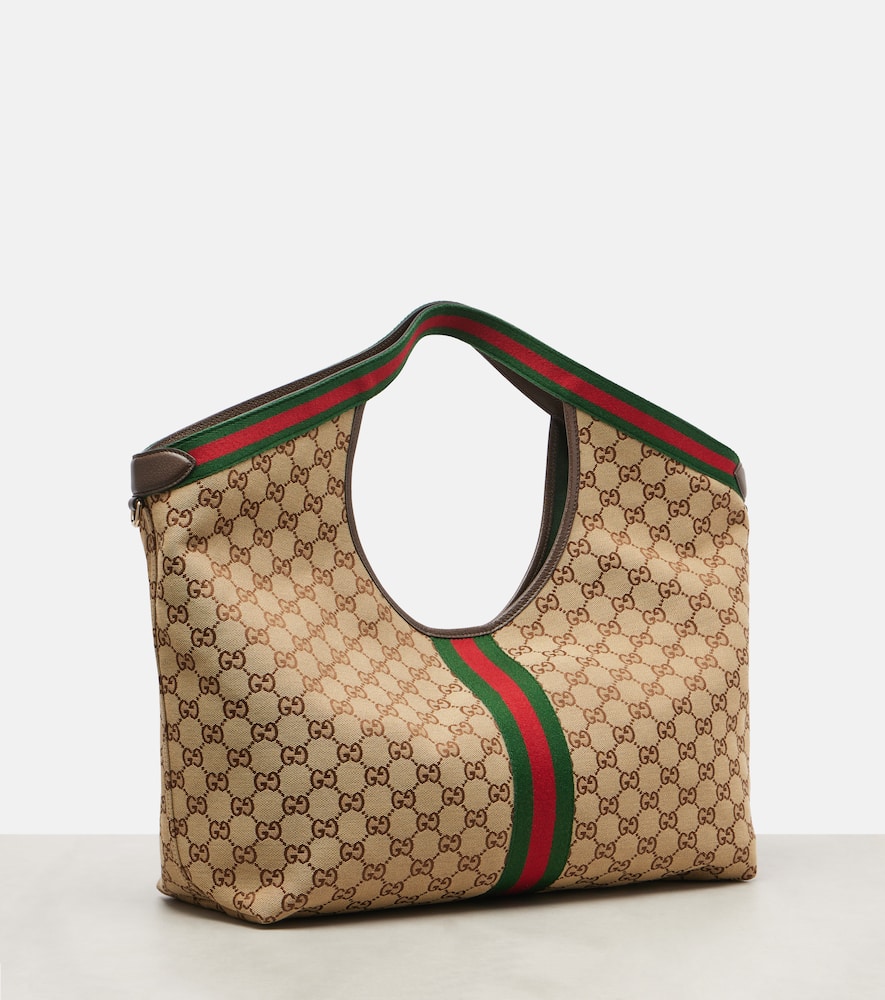 Gucci Giglio Gg Canvas Large Tote Bag In Sand