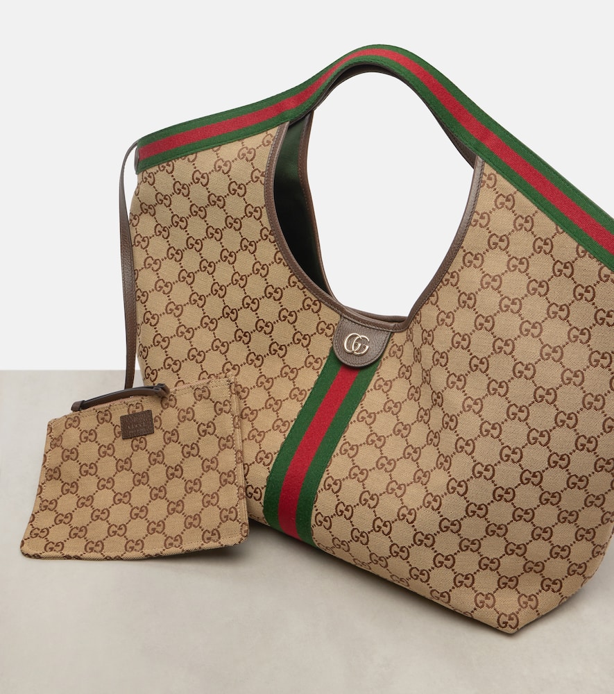 Gucci Giglio Gg Canvas Large Tote Bag In Sand