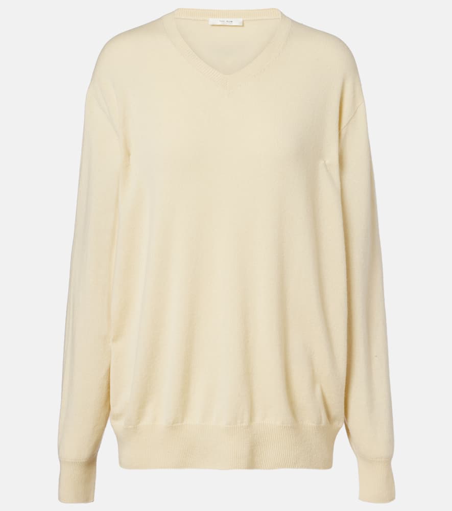 The Row Migeia Cashmere Sweater In White