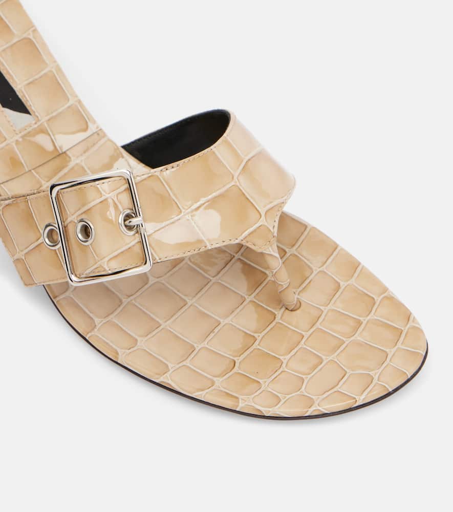 Christen Ssense Exclusive Beige 35mm Helix Kitten Heeled Sandals In Neutral