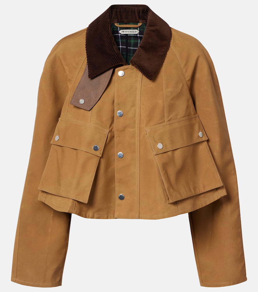 JW Anderson Corduroy-trimmed cropped cotton jacket