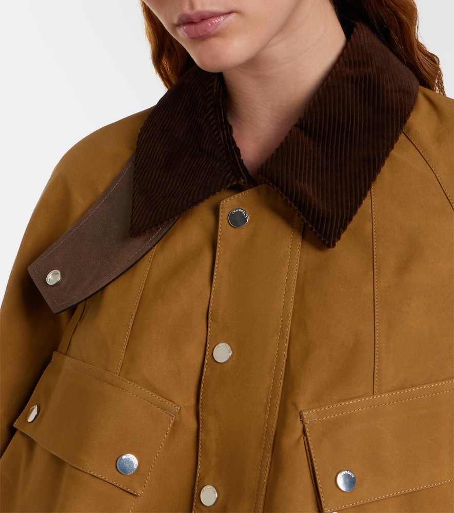  Jw Anderson Jw Anderson Corduroy-trimmed Cropped Cotton Jacket 