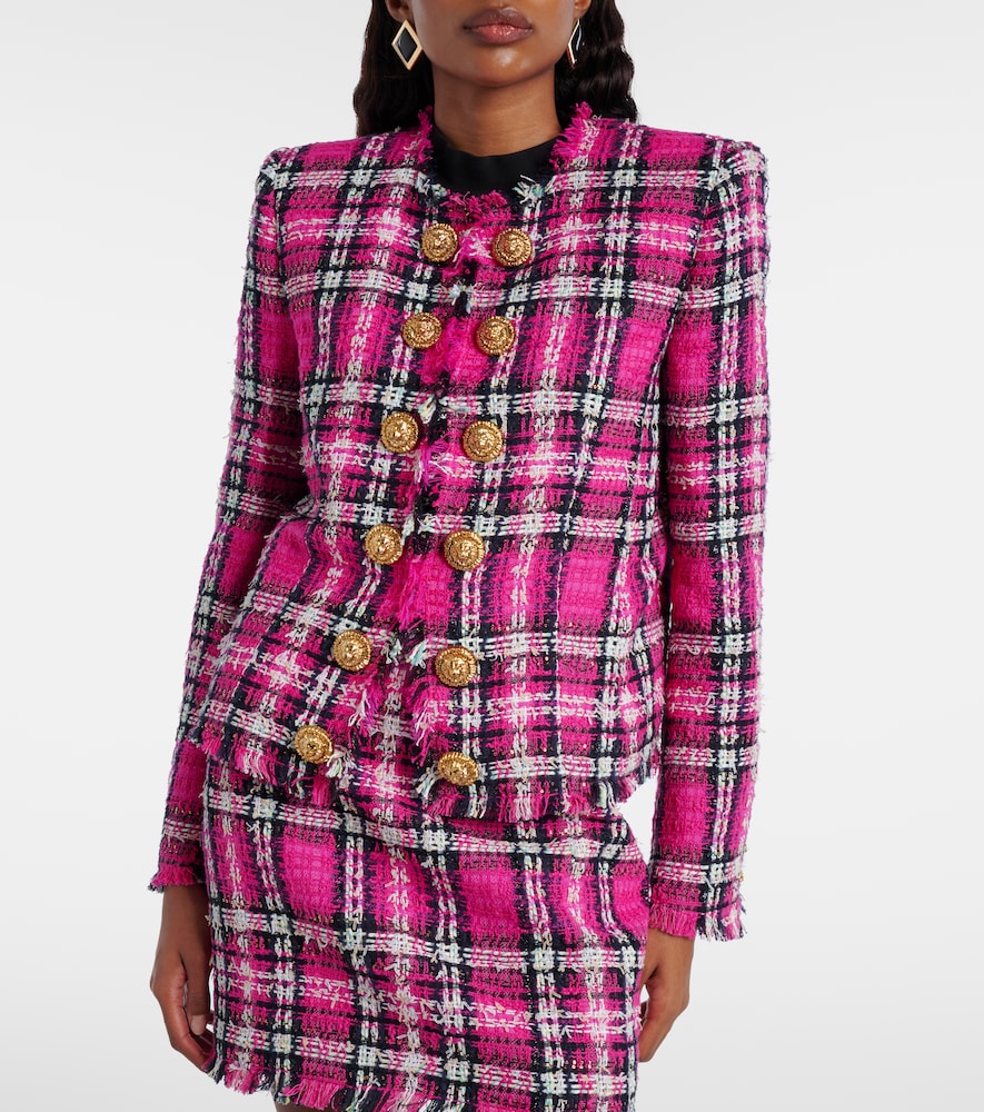 Checked Cotton And Wool-Blend Tweed Jacket